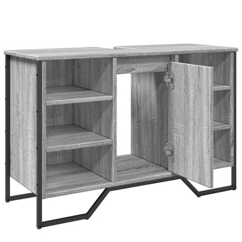 Underskab til vask 91x35x60 cm konstrueret træ grå sonoma-eg