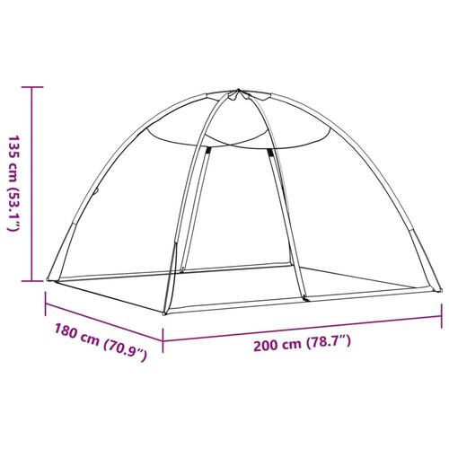 Myggenet med døre 200x180x135 cm trådnet sort