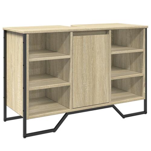 Underskab til håndvask 91x35x60 cm konstrueret træ sonoma-eg
