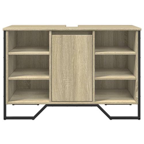 Underskab til håndvask 91x35x60 cm konstrueret træ sonoma-eg