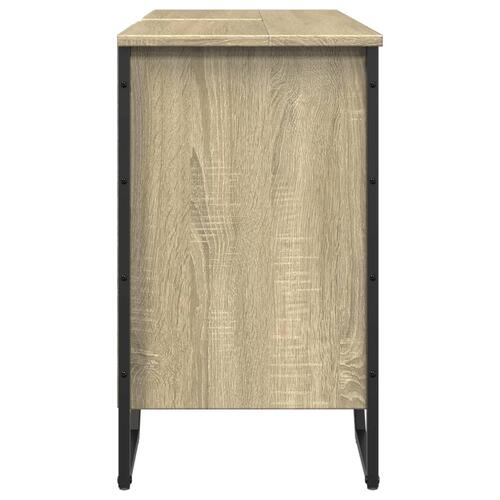 Underskab til håndvask 91x35x60 cm konstrueret træ sonoma-eg
