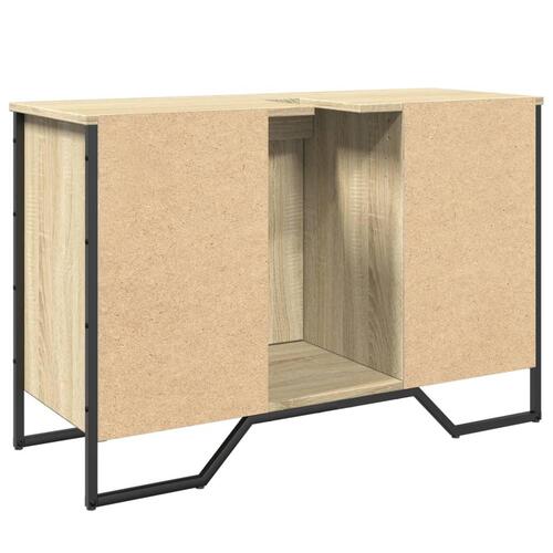 Underskab til håndvask 91x35x60 cm konstrueret træ sonoma-eg