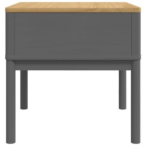 Lampebord FLORO 55x55x54 cm massivt fyrretræ grå
