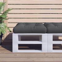 Pallehynde 58x58x10 cm stof sort