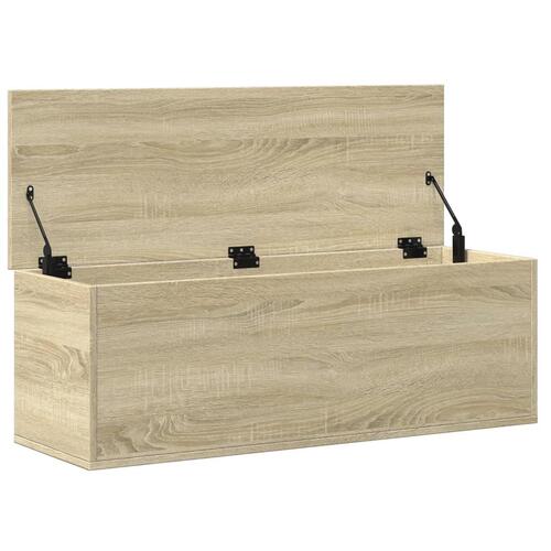 Opbevaringsboks 102x35x35 cm konstrueret træ sonoma-eg