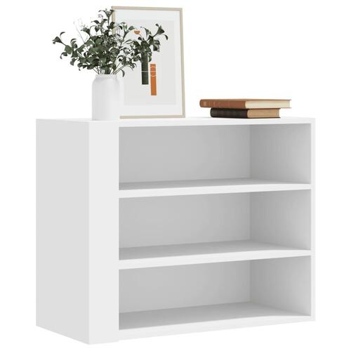 Vægskab 75x31x70 cm konstrueret træ hvid