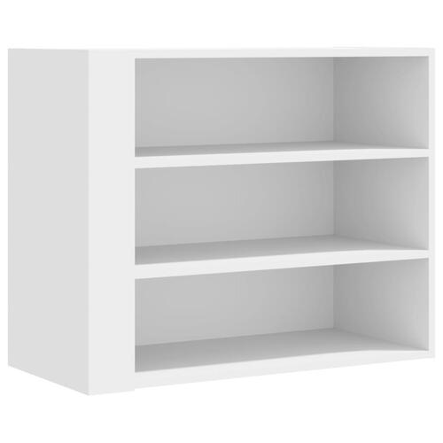 Vægskab 75x31x70 cm konstrueret træ hvid