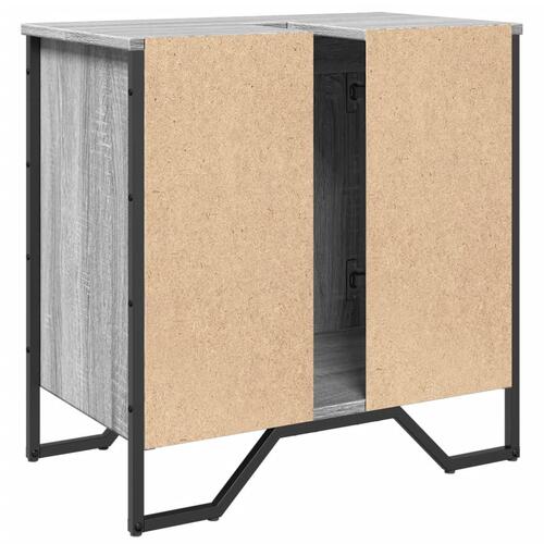 Underskab til vask 60x35x60 cm konstrueret træ grå sonoma-eg