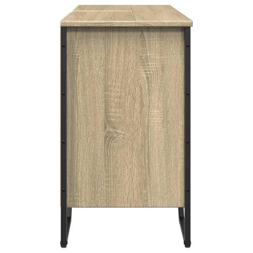 Underskab til håndvask 91x35x60 cm konstrueret træ sonoma-eg