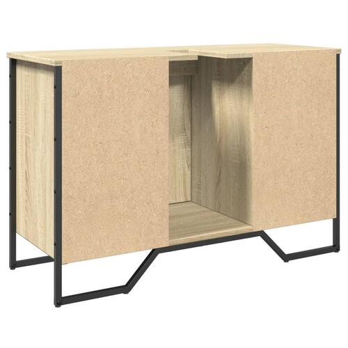 Underskab til håndvask 91x35x60 cm konstrueret træ sonoma-eg