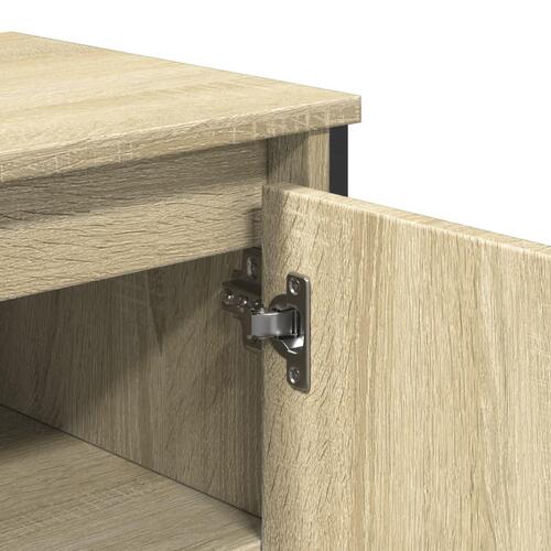 Underskab til håndvask 91x35x60 cm konstrueret træ sonoma-eg