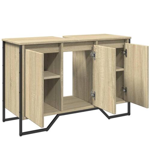 Underskab til håndvask 91x35x60 cm konstrueret træ sonoma-eg