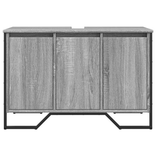 Underskab til vask 91x35x60 cm konstrueret træ grå sonoma-eg
