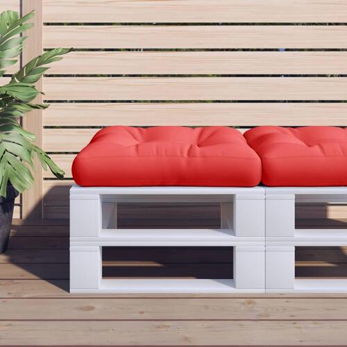 Pallehynde 58x58x10 cm stof rød