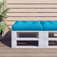 Pallehynde 58x58x10 cm stof lyseblå