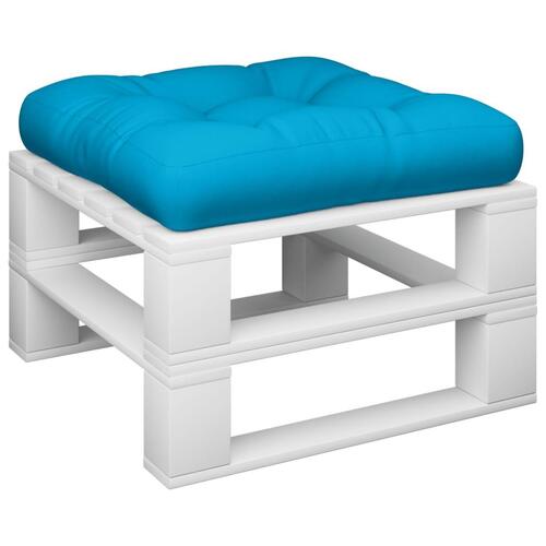 Pallehynde 58x58x10 cm stof lyseblå