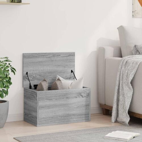 Opbevaringsboks 60x35x35 cm konstrueret træ grå sonoma-eg