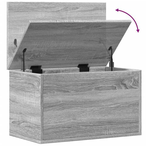 Opbevaringsboks 60x35x35 cm konstrueret træ grå sonoma-eg