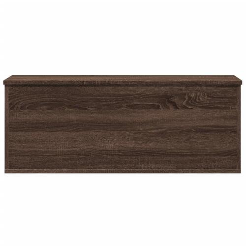 Opbevaringsboks 90x35x35 cm konstrueret træ brun egetræsfarve