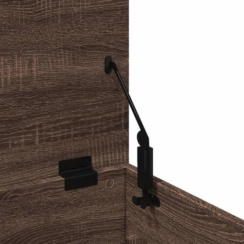 Opbevaringsboks 90x35x35 cm konstrueret træ brun egetræsfarve