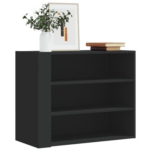 Vægskab 75x35x60 cm konstrueret træ sort