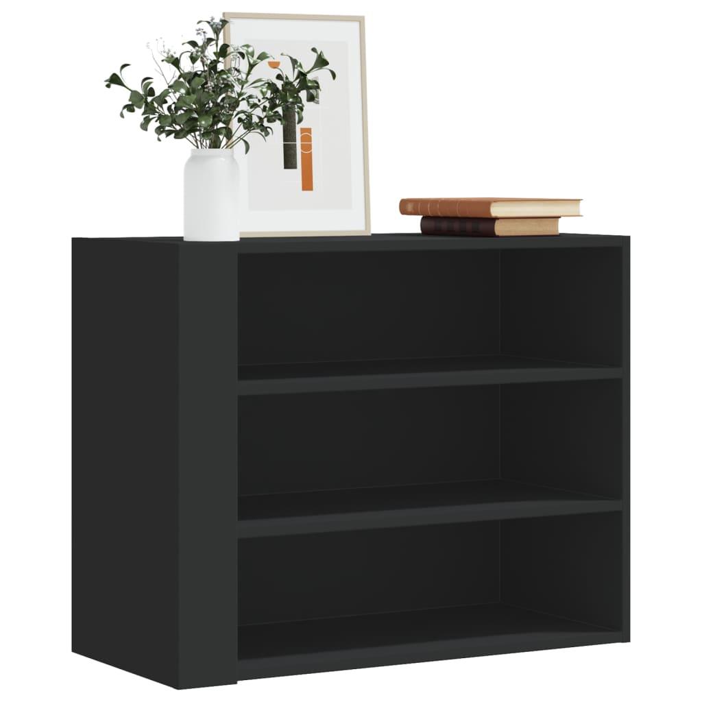 Vægskab 75x35x60 cm konstrueret træ sort