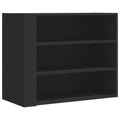 Vægskab 75x35x60 cm konstrueret træ sort