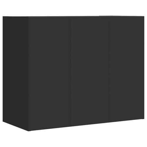 Vægskab 75x35x60 cm konstrueret træ sort
