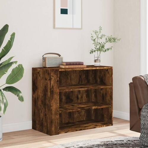 Vægskab 75x35x60 cm konstrueret træ røget egetræsfarve
