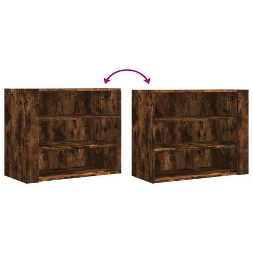 Vægskab 75x35x60 cm konstrueret træ røget egetræsfarve