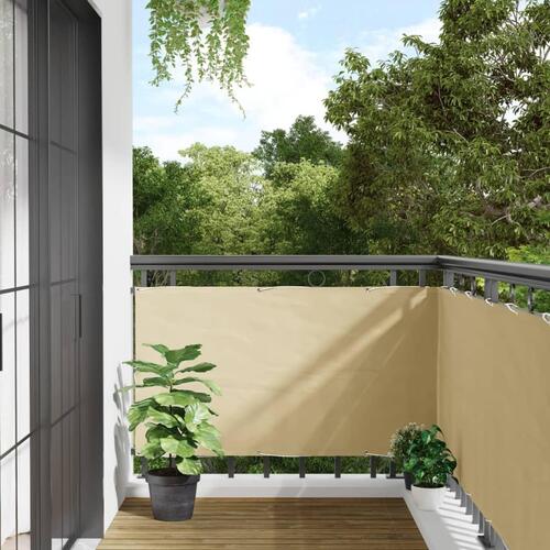 Altanafskærmning 600x75 cm PVC cremefarvet