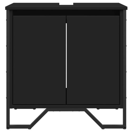 Underskab til håndvask 60x35x60 cm konstrueret træ sort