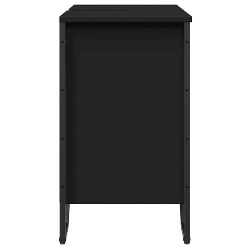 Underskab til håndvask 60x35x60 cm konstrueret træ sort
