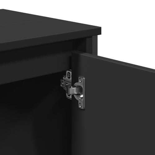 Underskab til håndvask 60x35x60 cm konstrueret træ sort