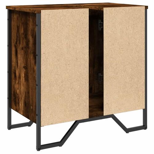 Underskab til håndvask 60x35x60 cm konstrueret træ røget eg