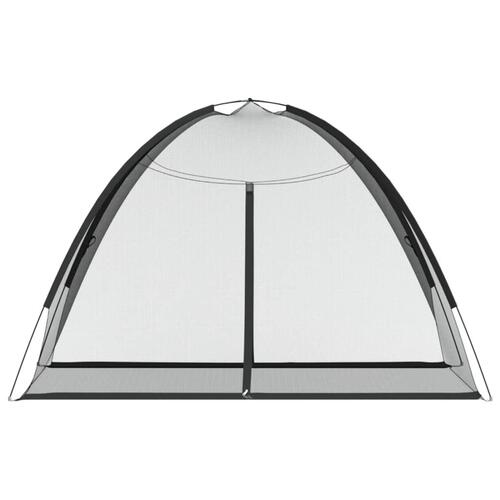 Myggenet med døre 200x120x130 cm trådnet sort