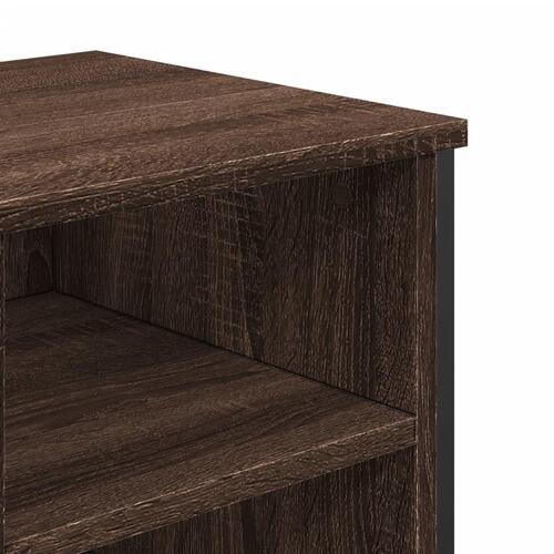 Underskab til håndvask 91x35x60 cm konstrueret træ brunt eg