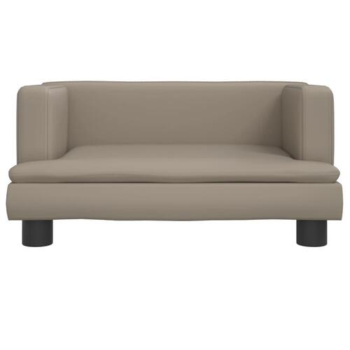 Sofa til børn 60x40x30 cm kunstlæder cappuccinofarvet