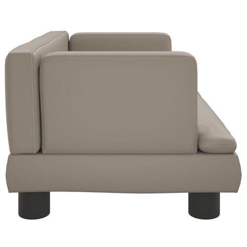 Sofa til børn 60x40x30 cm kunstlæder cappuccinofarvet