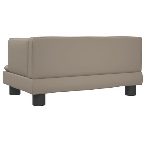 Sofa til børn 60x40x30 cm kunstlæder cappuccinofarvet