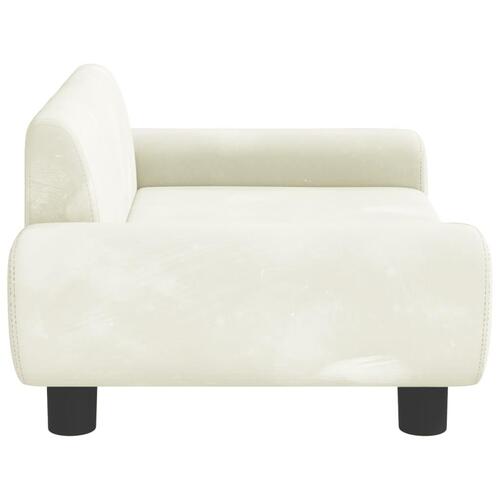 Hundeseng 70x45x33 cm velour cremefarvet