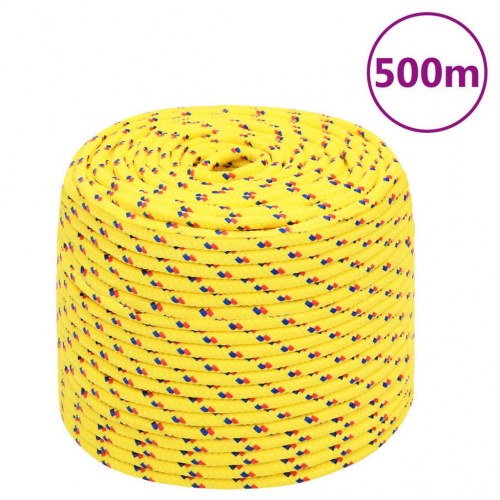 Tovværk til båd - 8 mm flettet polypropylen, gul, 500 m