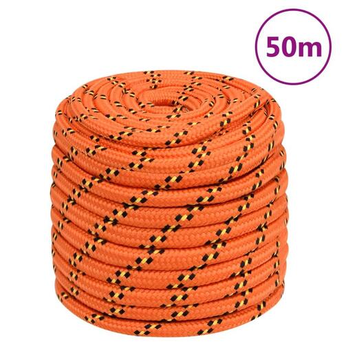 Tovværk til båd 16 mm 50 m polypropylen orange