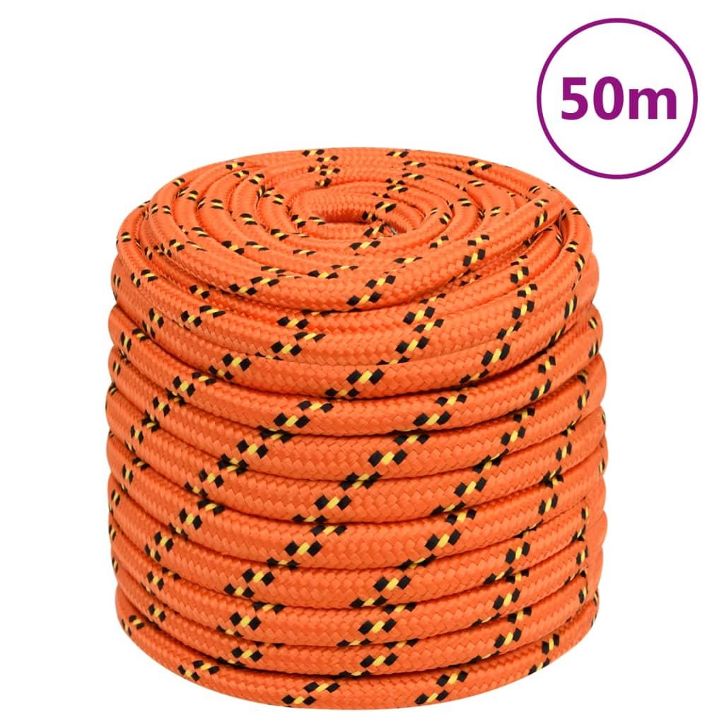 Tovværk til båd 16 mm 50 m polypropylen orange