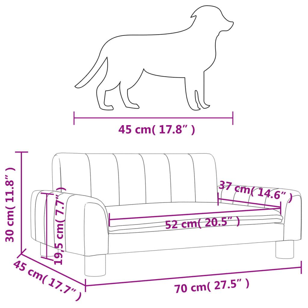 Hundeseng 70x45x30 cm kunstlæder brun