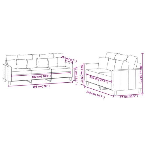 2 personers sofa med hynder velour lyserød