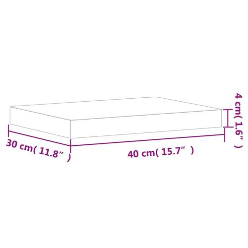 Skærebræt 40x30x4 cm massivt bøgetræ