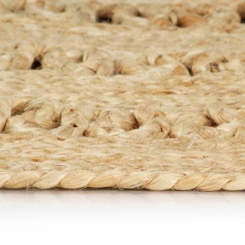Håndlavet tæppe flettet jute 180 cm