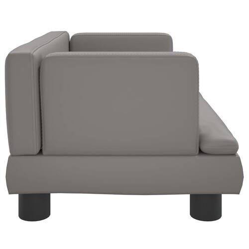 Sofa til børn 60x40x30 cm kunstlæder grå