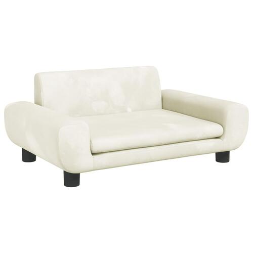 Sofa til børn 70x45x33 cm velour cremefarvet